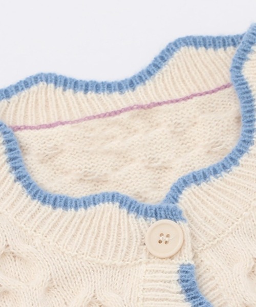 HOOK（フック）の「ビスケット風配色切り替えニットカーディガン (AW)（カーディガン/ボレロ・メンズ・ブラック/ピンク・L/M/XL）」の6枚目の写真