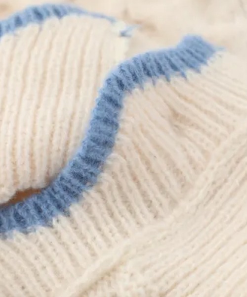 HOOK（フック）の「ビスケット風配色切り替えニットカーディガン (AW)（カーディガン/ボレロ・メンズ・ブラック/ピンク・L/M/XL）」の7枚目の写真