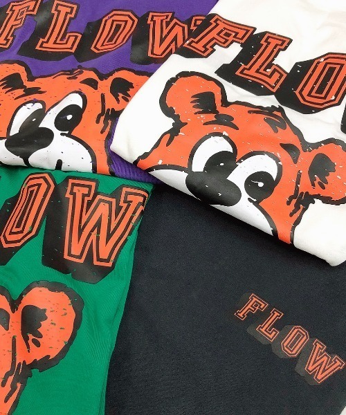 SHEENA(シーナ)の「FLOWbearプリントルーズロンT(Tシャツ/カットソー・レディース・ダークグリーン/ダークグレー/パープル/ホワイト・M)」の11枚目の写真