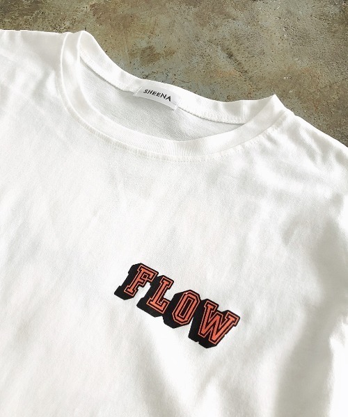 SHEENA(シーナ)の「FLOWbearプリントルーズロンT(Tシャツ/カットソー・レディース・ダークグリーン/ダークグレー/パープル/ホワイト・M)」の12枚目の写真