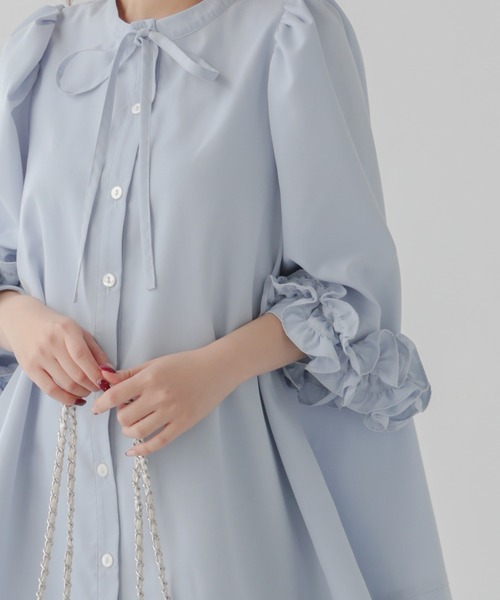 Fit more（フィットモア）の「ボリュームフリルスリーブブラウス【ZOZO限定商品】（シャツ/ブラウス・レディース・ホワイト/ネイビー/ブラック/ブルー・FREE）」の12枚目の写真