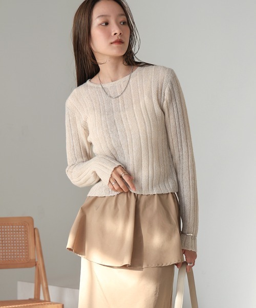 Bab(バブ)の「グラデーションニットトップス(ニット/セーター・レディース・ピンク/ホワイト系その他/グリーン・FREE)」の5枚目の写真