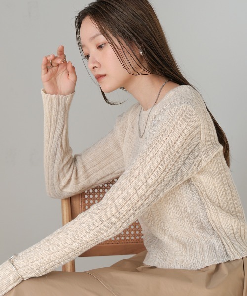 Bab(バブ)の「グラデーションニットトップス(ニット/セーター・レディース・ピンク/ホワイト系その他/グリーン・FREE)」の9枚目の写真