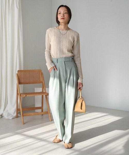 Bab(バブ)の「グラデーションニットトップス(ニット/セーター・レディース・ピンク/ホワイト系その他/グリーン・FREE)」の12枚目の写真