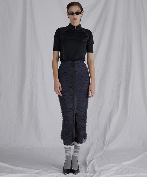 PRANK PROJECT（プランクプロジェクト）の「スキューバハーフジップトップ / Scuba Half Zip Top（Tシャツ/カットソー・レディース・ピンク/ブラック/ミント・FREE）」の4枚目の写真