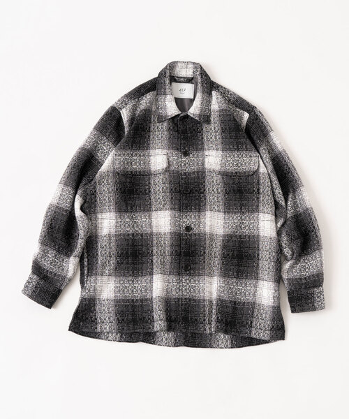 417 EDIFICE(フォーワンセブンエディフィス)の「サマーツイードシャツ(シャツ/ブラウス・メンズ・ブルー系その他/グレー/アイボリー・LARGE/MEDIUM)」の4枚目の写真