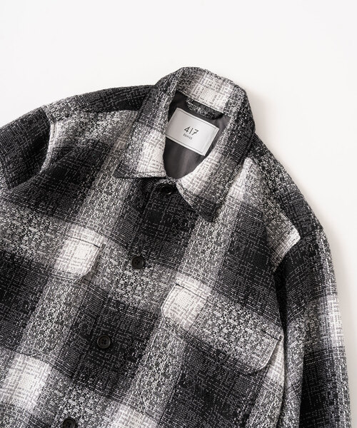 417 EDIFICE(フォーワンセブンエディフィス)の「サマーツイードシャツ(シャツ/ブラウス・メンズ・ブルー系その他/グレー/アイボリー・LARGE/MEDIUM)」の6枚目の写真