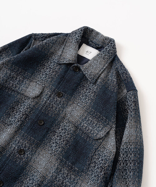 417 EDIFICE(フォーワンセブンエディフィス)の「サマーツイードシャツ(シャツ/ブラウス・メンズ・ブルー系その他/グレー/アイボリー・LARGE/MEDIUM)」の8枚目の写真