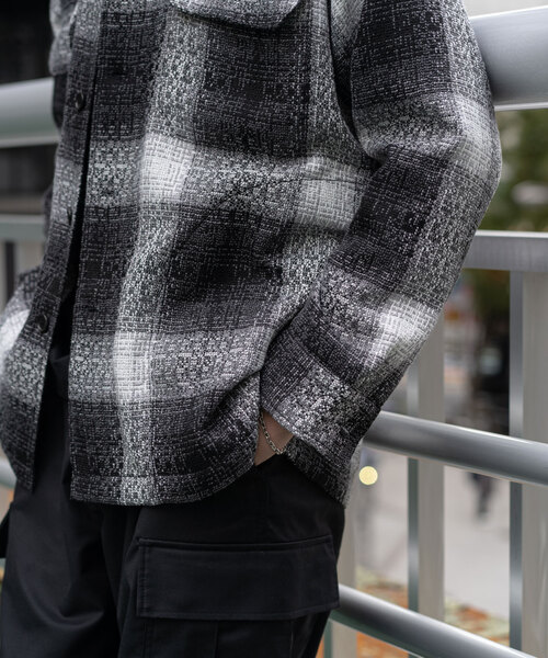 417 EDIFICE(フォーワンセブンエディフィス)の「サマーツイードシャツ(シャツ/ブラウス・メンズ・ブルー系その他/グレー/アイボリー・LARGE/MEDIUM)」の15枚目の写真