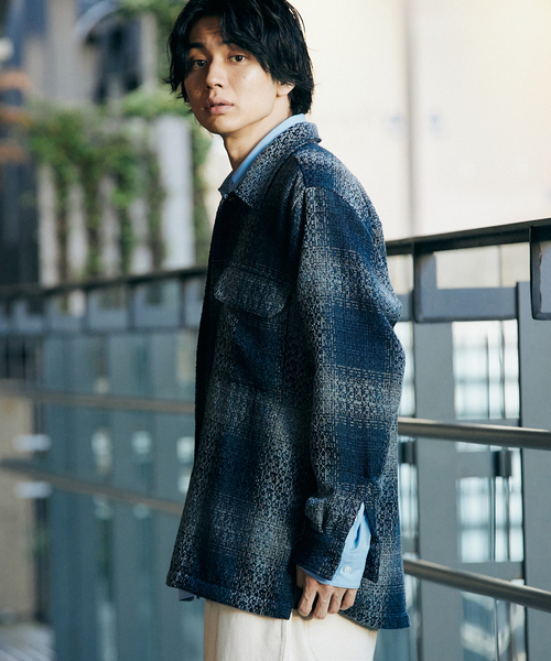 417 EDIFICE(フォーワンセブンエディフィス)の「サマーツイードシャツ(シャツ/ブラウス・メンズ・ブルー系その他/グレー/アイボリー・LARGE/MEDIUM)」の22枚目の写真