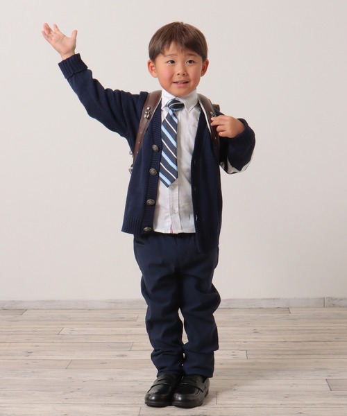 ikka(イッカ)の「【フォーマル対応】袖ラインスクールニットカーディガン(120~160cm)(カーディガン/ボレロ・キッズ・ダークネイビー・140/130/150/160/120)」の8枚目の写真