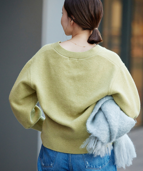 IENA（イエナ）の「ウエストリブマーク カーディガン（カーディガン  