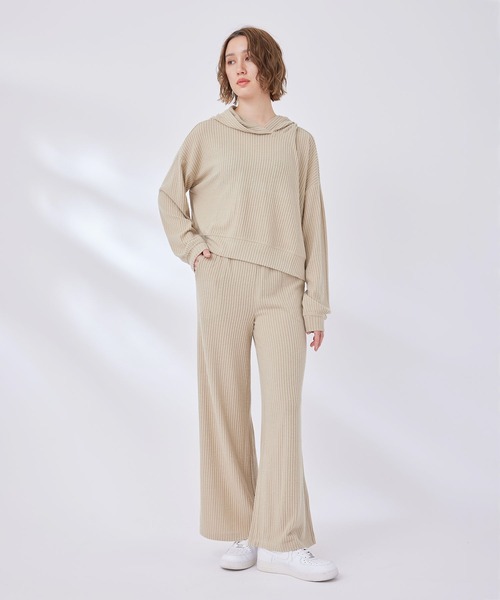 Spiritual Gangster（スピリチュアルギャングスター）の「【SPIRITUAL GANGSTER】ハーモニーリブワイドレッグパンツ（その他パンツ・レディース・キナリ/ブラック・X-SMALL）」の20枚目の写真