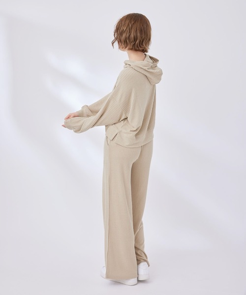 Spiritual Gangster（スピリチュアルギャングスター）の「【SPIRITUAL GANGSTER】ハーモニーリブワイドレッグパンツ（その他パンツ・レディース・キナリ/ブラック・X-SMALL）」の21枚目の写真