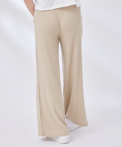 Spiritual Gangster（スピリチュアルギャングスター）の「【SPIRITUAL GANGSTER】ハーモニーリブワイドレッグパンツ（その他パンツ・レディース・キナリ/ブラック・X-SMALL）」の5枚目の写真