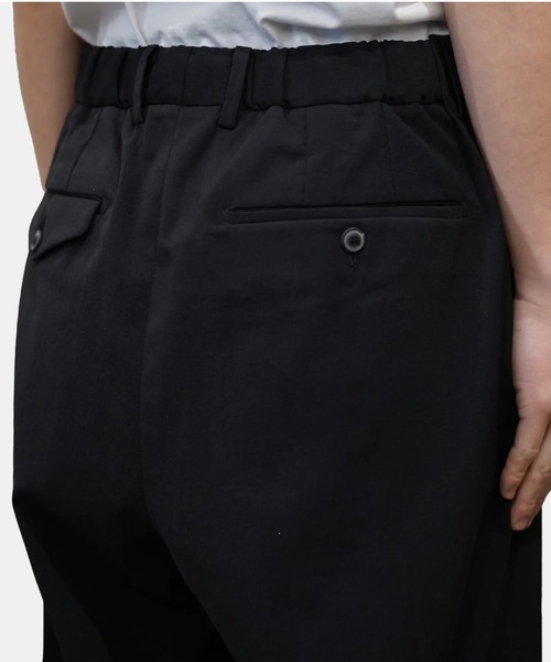 yoko sakamoto（ヨーコサカモト）の「【YOKO SAKAMOTO】 SUIT BAGGY TROUSERS（スラックス・メンズ・ブラック・LARGE/SMALL/MEDIUM）」の4枚目の写真