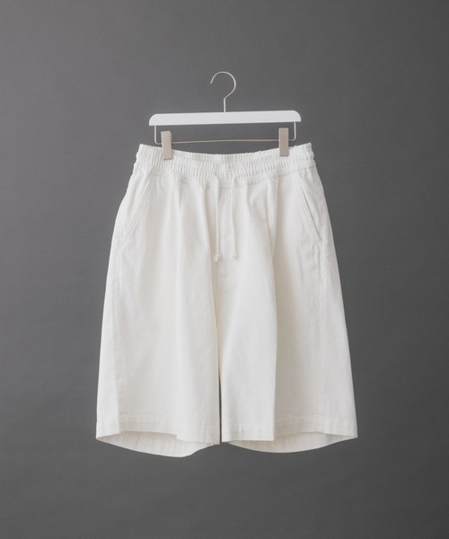 ADAM ET ROPE'(アダムエロペ)の「ホワイト デニム バギー ショーツ / ロングシーズン着用可能(デニムパンツ・メンズ・ホワイト・L/M)」の14枚目の写真