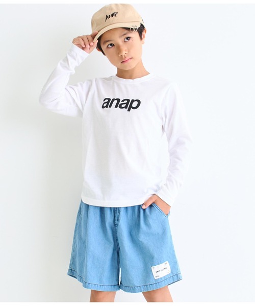 ANAP kids(アナップキッズ)の「anapロゴプリントロンT長袖Tシャツ(Tシャツ/カットソー・キッズ・ブラック/ホワイト/ラベンダー・120cm/130cm/110cm/100cm)」の17枚目の写真