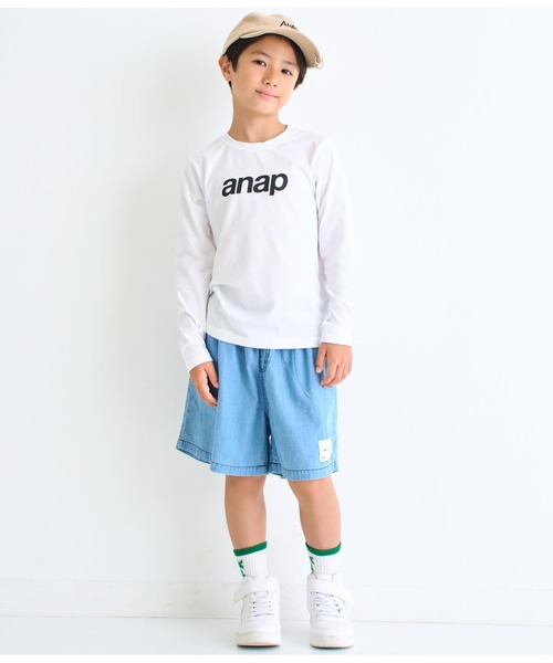 ANAP kids(アナップキッズ)の「anapロゴプリントロンT長袖Tシャツ(Tシャツ/カットソー・キッズ・ブラック/ホワイト/ラベンダー・120cm/130cm/110cm/100cm)」の16枚目の写真