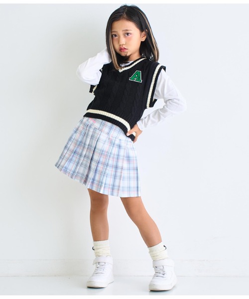 ANAP kids(アナップキッズ)の「anapロゴプリントロンT長袖Tシャツ(Tシャツ/カットソー・キッズ・ブラック/ホワイト/ラベンダー・120cm/130cm/110cm/100cm)」の13枚目の写真