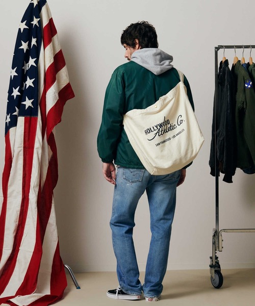 Right-on（ライトオン）の「【Hollywood athletic co】2WAYショルダーバッグ（トートバッグ・メンズ・キナリ/ブラック・ONE SIZE）」の13枚目の写真