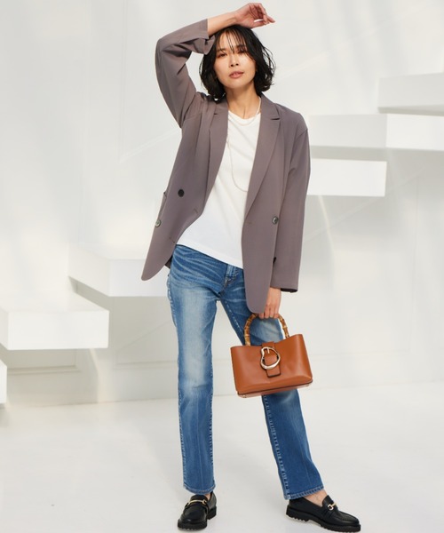 BARNYARDSTORM（バンヤードストーム）の「BARNYARDSTORM / 【LE VERNIS】CハンドBAG（ハンドバッグ・レディース・ブラウン/オフホワイト・FREE）」の5枚目の写真