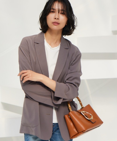 BARNYARDSTORM（バンヤードストーム）の「BARNYARDSTORM / 【LE VERNIS】CハンドBAG（ハンドバッグ・レディース・ブラウン/オフホワイト・FREE）」の4枚目の写真