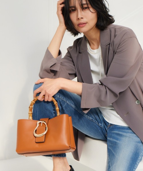 BARNYARDSTORM（バンヤードストーム）の「BARNYARDSTORM / 【LE VERNIS】CハンドBAG（ハンドバッグ・レディース・ブラウン/オフホワイト・FREE）」の11枚目の写真