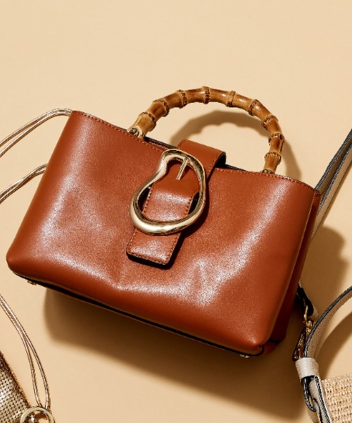 BARNYARDSTORM（バンヤードストーム）の「BARNYARDSTORM / 【LE VERNIS】CハンドBAG（ハンドバッグ・レディース・ブラウン/オフホワイト・FREE）」の10枚目の写真