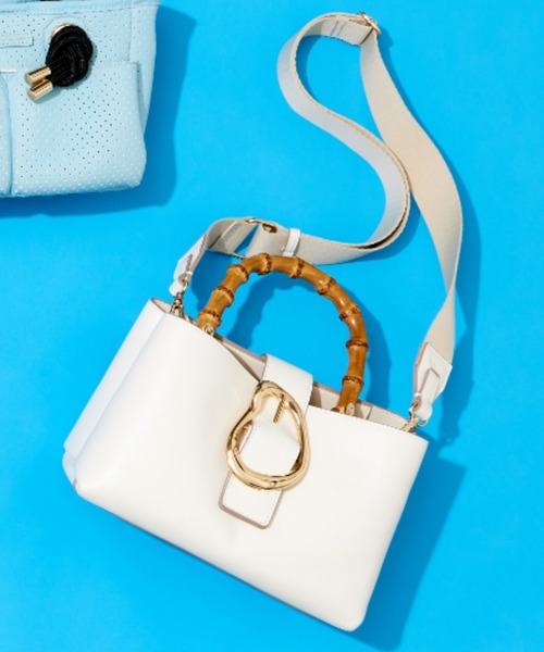 BARNYARDSTORM（バンヤードストーム）の「BARNYARDSTORM / 【LE VERNIS】CハンドBAG（ハンドバッグ・レディース・ブラウン/オフホワイト・FREE）」の9枚目の写真