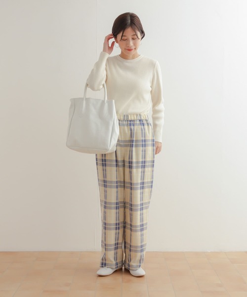 URBAN RESEARCH DOORS(アーバンリサーチドアーズ)の「ハイツイストコットンリブニット(ニット/セーター・レディース・アイボリー/ミント/ネイビー・MEDIUM)」の10枚目の写真