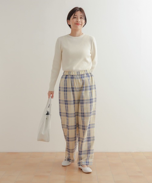 URBAN RESEARCH DOORS(アーバンリサーチドアーズ)の「ハイツイストコットンリブニット(ニット/セーター・レディース・アイボリー/ミント/ネイビー・MEDIUM)」の11枚目の写真