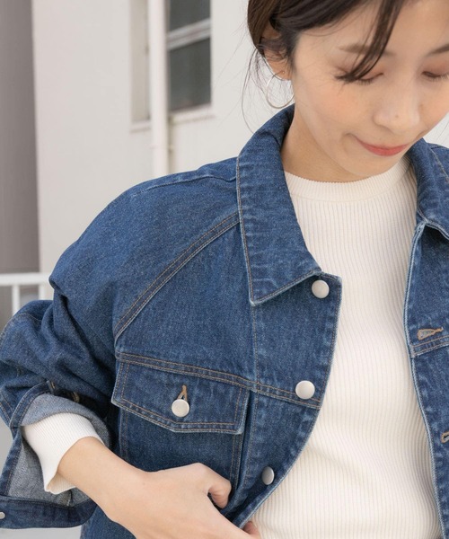 URBAN RESEARCH DOORS(アーバンリサーチドアーズ)の「ハイツイストコットンリブニット(ニット/セーター・レディース・アイボリー/ミント/ネイビー・MEDIUM)」の12枚目の写真