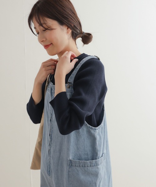 URBAN RESEARCH DOORS(アーバンリサーチドアーズ)の「ハイツイストコットンリブニット(ニット/セーター・レディース・アイボリー/ミント/ネイビー・MEDIUM)」の17枚目の写真