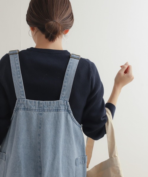 URBAN RESEARCH DOORS(アーバンリサーチドアーズ)の「ハイツイストコットンリブニット(ニット/セーター・レディース・アイボリー/ミント/ネイビー・MEDIUM)」の18枚目の写真