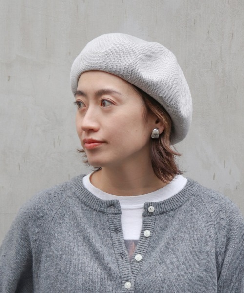 OVERRIDE(オーバーライド)の「OVERRIDE THERMO BASIC BERET SG / オーバーライド(ハンチング/ベレー帽・レディース・ネイビー/ベージュ/グレー/ブラック/ライトブルー/ダークグリーン/ライトグリーン/ピンク・L 59cm/M/57.5cm)」の20枚目の写真
