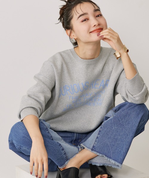 AMERICAN HOLIC（アメリカンホリック）の「ロゴニットプルオーバー（ニット/セーター・レディース・ネイビー/グレー系その他/アイボリー・L/M）」の2枚目の写真