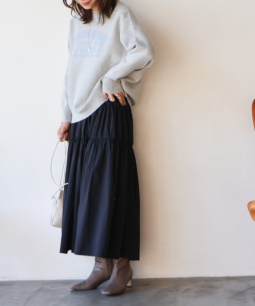 AMERICAN HOLIC（アメリカンホリック）の「ロゴニットプルオーバー（ニット/セーター・レディース・ネイビー/グレー系その他/アイボリー・L/M）」の10枚目の写真