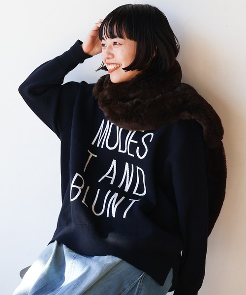 AMERICAN HOLIC（アメリカンホリック）の「ロゴニットプルオーバー（ニット/セーター・レディース・ネイビー/グレー系その他/アイボリー・L/M）」の15枚目の写真