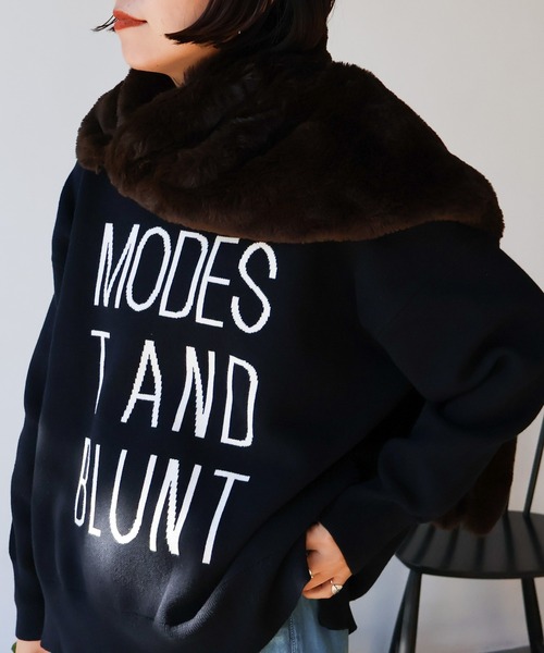 AMERICAN HOLIC（アメリカンホリック）の「ロゴニットプルオーバー（ニット/セーター・レディース・ネイビー/グレー系その他/アイボリー・L/M）」の11枚目の写真