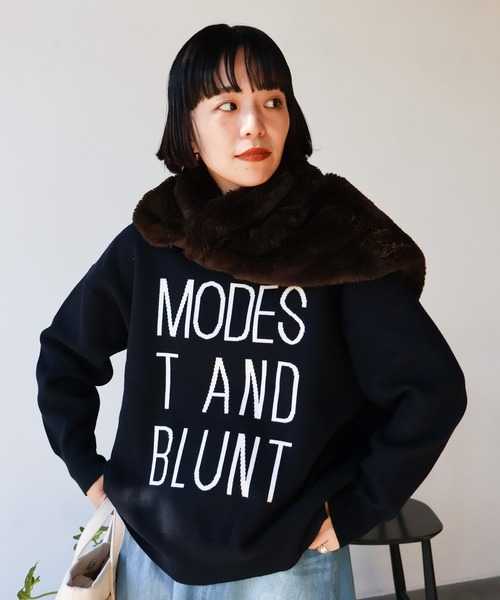 AMERICAN HOLIC（アメリカンホリック）の「ロゴニットプルオーバー（ニット/セーター・レディース・ネイビー/グレー系その他/アイボリー・L/M）」の12枚目の写真