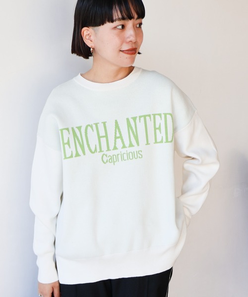 AMERICAN HOLIC（アメリカンホリック）の「ロゴニットプルオーバー（ニット/セーター・レディース・ネイビー/グレー系その他/アイボリー・L/M）」の7枚目の写真