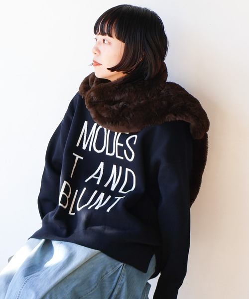 AMERICAN HOLIC（アメリカンホリック）の「ロゴニットプルオーバー（ニット/セーター・レディース・ネイビー/グレー系その他/アイボリー・L/M）」の4枚目の写真