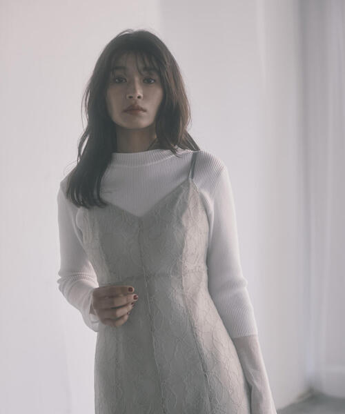 PROPORTION BODY DRESSING（プロポーションボディドレッシング）の「＜Ｅ＞マーメイドレースキャミワンピ / 1214147302（ワンピース・レディース・ダークグレー/グリーン/グレー・SMALL/MEDIUM）」の21枚目の写真