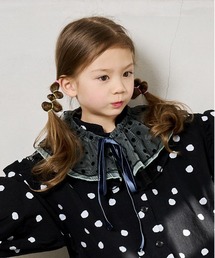 CALMIA | ドットチュールフリルカラー（kids/FREE）(付け襟)