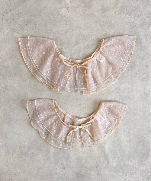 CALMIA（カルミア）の「ドットチュールフリルカラー（kids/FREE）（付け襟・キッズ・ブラック/オレンジ・FREE）」の11枚目の写真