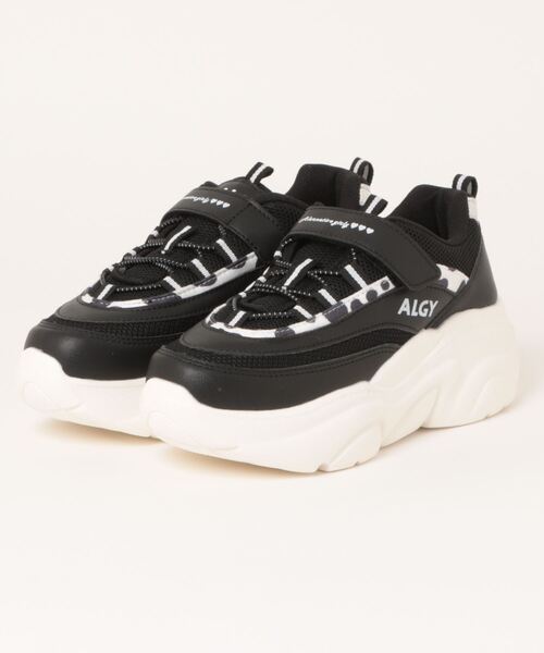 algy（アルジー）の「ALGY アルジー キッズ ボリュームソールスニーカー 厚底 4029（スニーカー・キッズ・パープル/ブラック/ピンク・23.5cm/23.0cm/24.0cm/22.0cm）」の2枚目の写真