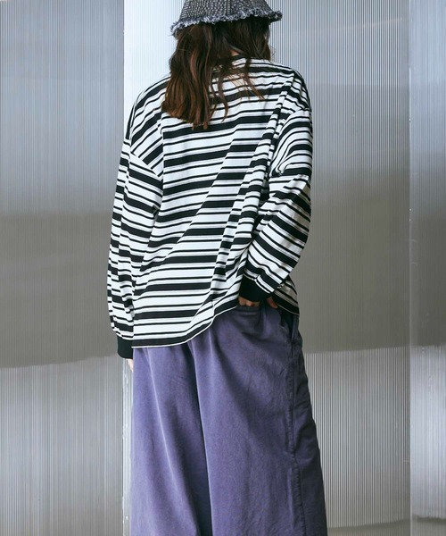 Maison Special 22AW ボーダープライムオーバーロングカットソー MAISON SPECIAL（メゾンスペシャル）の「《UNISEX》Prime-Over