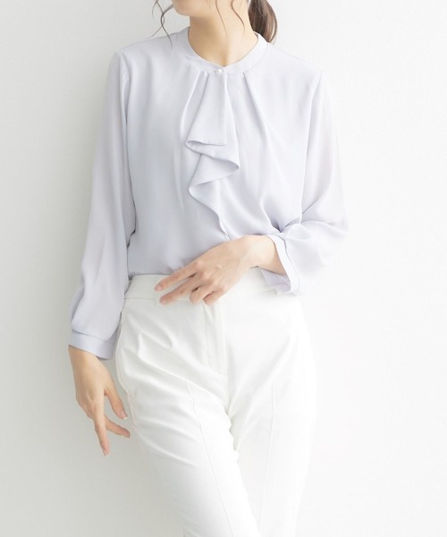 RIRIYANO(リリヤーノ)の「【RIRIYANO スカーフブラウス】(シャツ/ブラウス・レディース・ブラック/グレイッシュブルー/オフホワイト・LARGE/MEDIUM/X-LARGE)」の9枚目の写真
