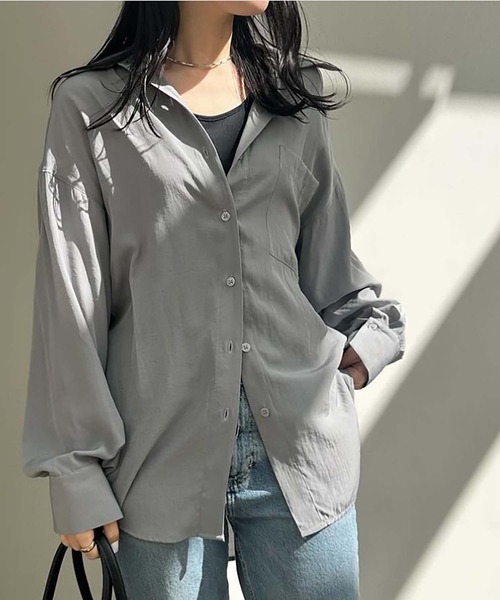 CE'E_SE'E（シーシー）の「とろみサテンシャツ（シャツ/ブラウス